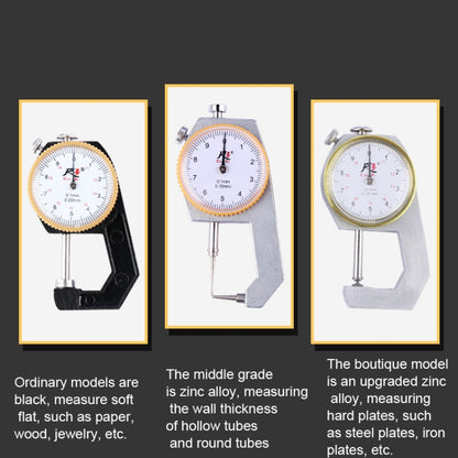 CHIXI Handheld Thickness Gauge Paper Thickness Gauge, Specification: Mid-range 0-10mm Curved Point - Coating Thickness Gauge by buy2fix | Online Shopping UK | buy2fix