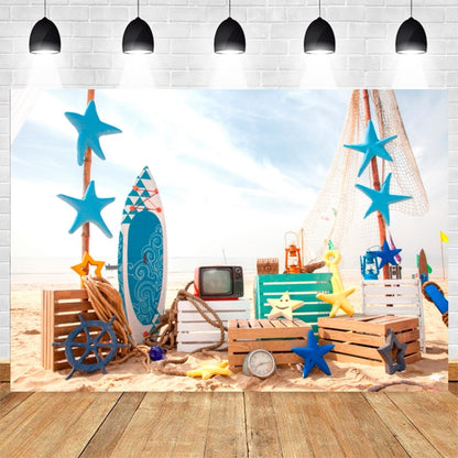 2.1m X 1.5m Beach Surfboard Photography Background Cloth - Other by buy2fix | Online Shopping UK | buy2fix