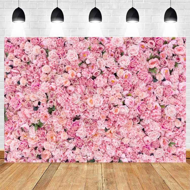 2.1m X 1.5m Pink Rose Wall Background Festive Party Photography Cloth - Valentines Day by buy2fix | Online Shopping UK | buy2fix