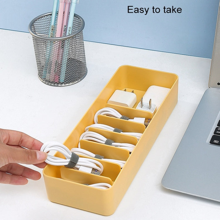 Desktop Data Cable Storage Box Dust-proof Line Box Single-layer(Pink) - Storage Boxes by buy2fix | Online Shopping UK | buy2fix