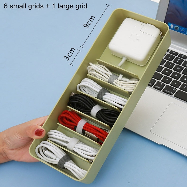 Desktop Data Cable Storage Box Dust-proof Line Box Single-layer(Pink) - Storage Boxes by buy2fix | Online Shopping UK | buy2fix