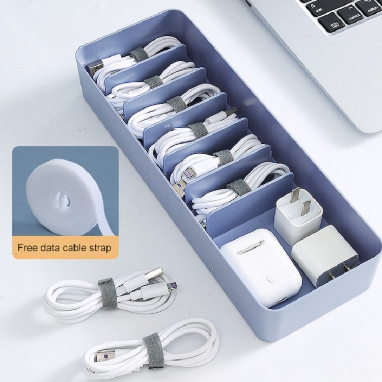 Desktop Data Cable Storage Box Dust-proof Line Box Single-layer(Pink) - Storage Boxes by buy2fix | Online Shopping UK | buy2fix