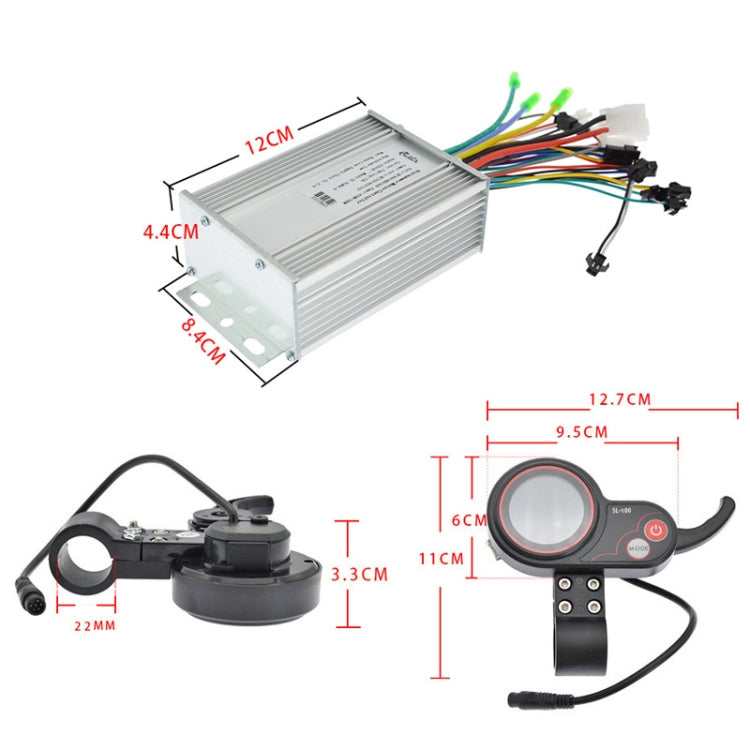 SL-100 450/500W 36-60V Electric Scooter LCD Speedometer 9 Tubes Brushless Controller Set - Accessories & Parts by buy2fix | Online Shopping UK | buy2fix