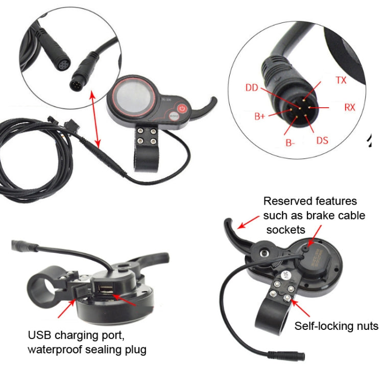 SL-100 450/500W 36-60V Electric Scooter LCD Speedometer 9 Tubes Brushless Controller Set - Accessories & Parts by buy2fix | Online Shopping UK | buy2fix