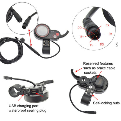 SL-100 450/500W 36-60V Electric Scooter LCD Speedometer 9 Tubes Brushless Controller Set - Accessories & Parts by buy2fix | Online Shopping UK | buy2fix
