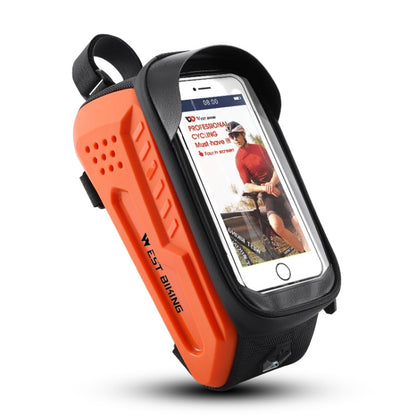 WEST BIKING Bicycle Front Bag TPU Hard Shell Riding Front Beam Bag(Orange) by WEST BIKING