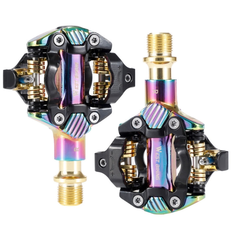 WEST BIKING Mountain Bike Self-locking Lightweight Aluminum Alloy Pedal(Colorful) - Pedals by WEST BIKING | Online Shopping UK | buy2fix
