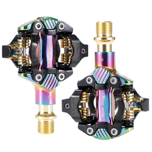 WEST BIKING Mountain Bike Self-locking Lightweight Aluminum Alloy Pedal(Colorful) - Pedals by WEST BIKING | Online Shopping UK | buy2fix