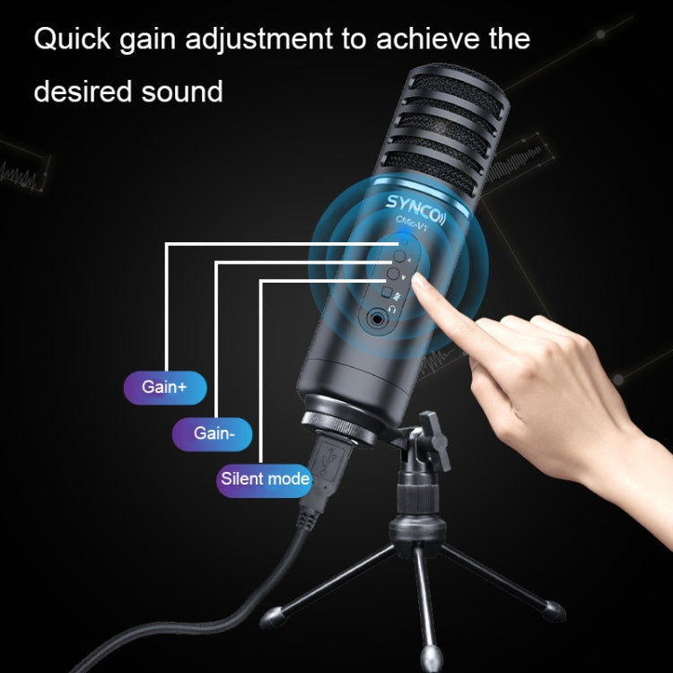 SYNCO V1 Live Large-diaphragm Radio Microphone(Black) - Microphone by buy2fix | Online Shopping UK | buy2fix