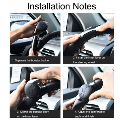 2PCS Automotive Silicone Bearing Steering Wheel Booster(Black) - Steering Wheel Accessories by buy2fix | Online Shopping UK | buy2fix