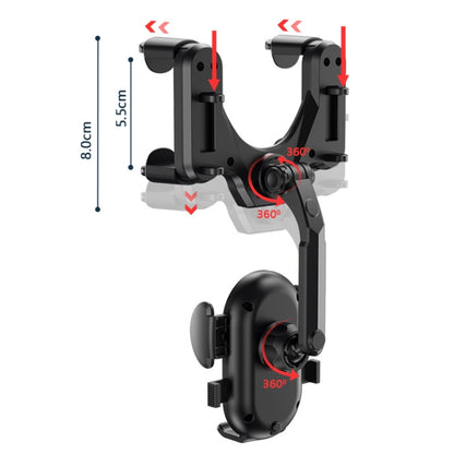 Snap-on Rearview Mirror Car Phone Holder - Universal Car Holders by buy2fix | Online Shopping UK | buy2fix