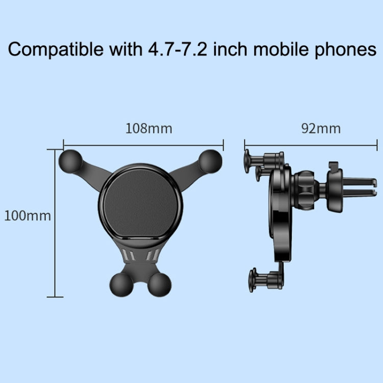 2PCS JQ006 Snap Universal Rotating Car Air Outlet Phone Holder(Dark Black) - Universal Car Holders by buy2fix | Online Shopping UK | buy2fix