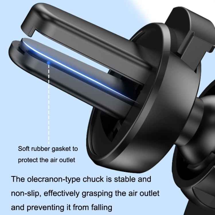 2PCS JQ006 Snap Universal Rotating Car Air Outlet Phone Holder(Dark Black) - Universal Car Holders by buy2fix | Online Shopping UK | buy2fix