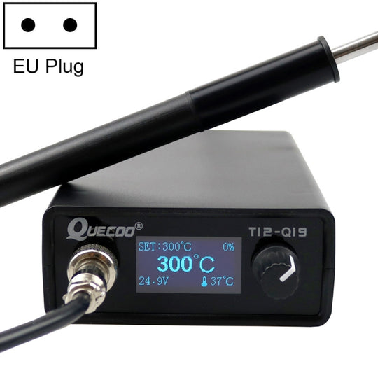 QUECOO 1.3 Inch Display Soldering Station with Handle, Set: EU Plug (Q19+907)