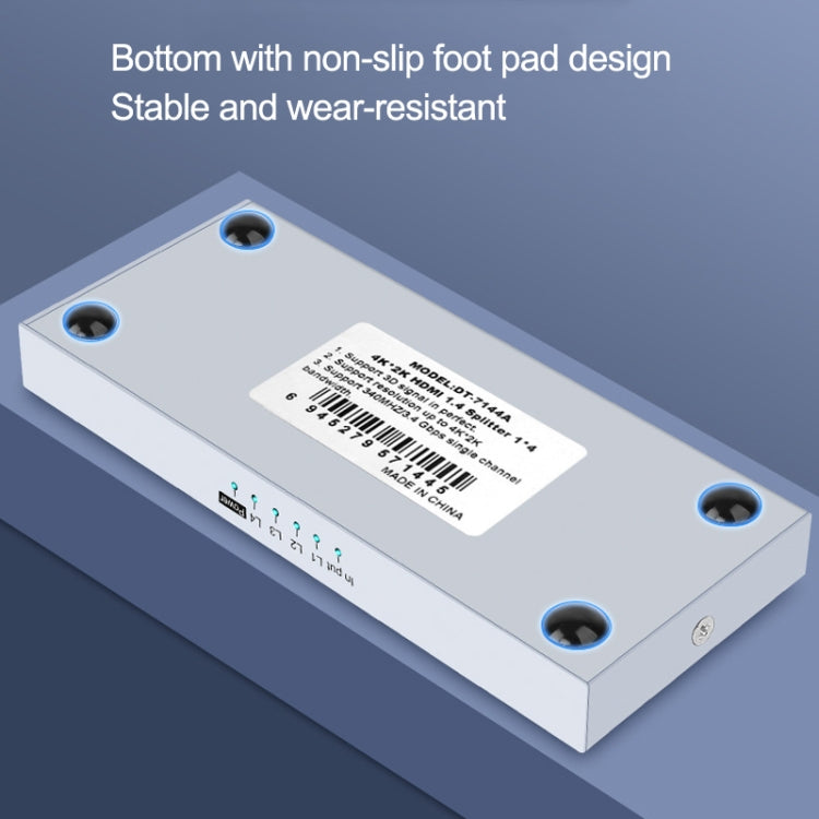 DTECH DT-7144A HDMI 2.0 1 In 4 Out 4K X 2K HD Video Splitter, CN Plug by buy2fix