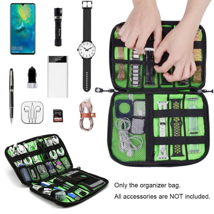 Multifunctional Portable Mobile Phone Digital Accessories U Disk Storage Bag, Color: Green by buy2fix