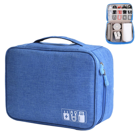 Multifunctional Cationic Digital U Disk Data Cable Storage Bag(Blue) by buy2fix