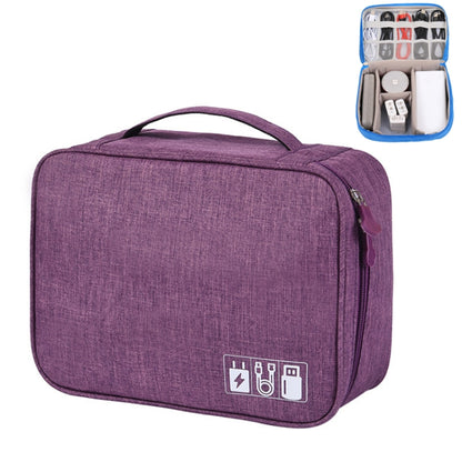 Multifunctional Cationic Digital U Disk Data Cable Storage Bag(Purple) by buy2fix