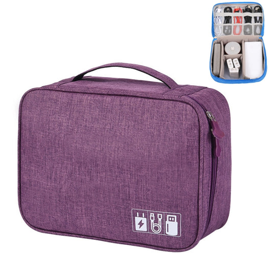 Multifunctional Cationic Digital U Disk Data Cable Storage Bag(Purple) by buy2fix