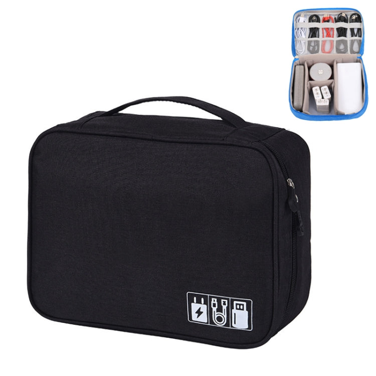 Multifunctional Cationic Digital U Disk Data Cable Storage Bag(Black) by buy2fix