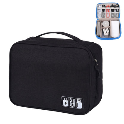 Multifunctional Cationic Digital U Disk Data Cable Storage Bag(Black) by buy2fix