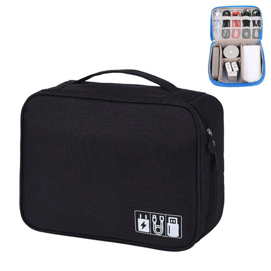 Multifunctional Cationic Digital U Disk Data Cable Storage Bag(Black) by buy2fix