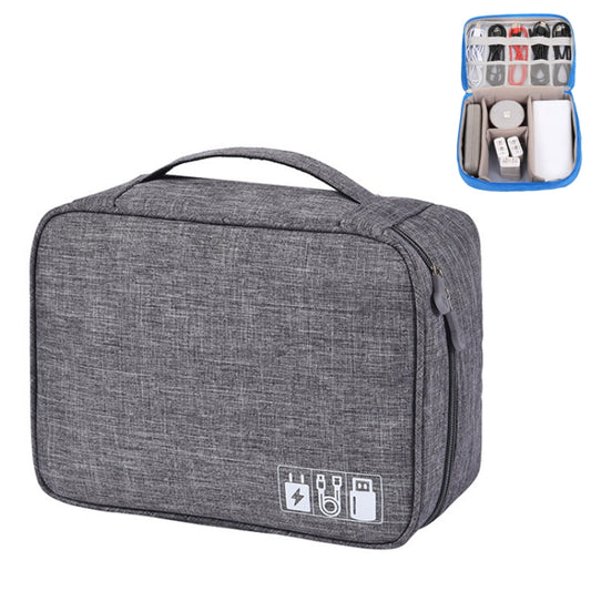 Multifunctional Cationic Digital U Disk Data Cable Storage Bag(Grey) by buy2fix