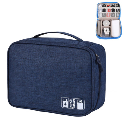 Multifunctional Cationic Digital U Disk Data Cable Storage Bag(Navy) by buy2fix
