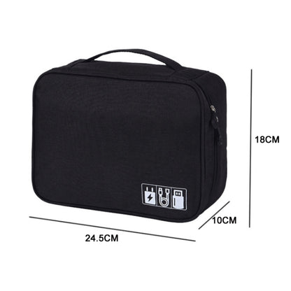 Multifunctional Cationic Digital U Disk Data Cable Storage Bag(Navy) by buy2fix