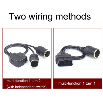 Car OBD To Cigarette Lighter Female Seat Driving Recorder Power Cord 50cm - Cigar Socket by buy2fix | Online Shopping UK | buy2fix