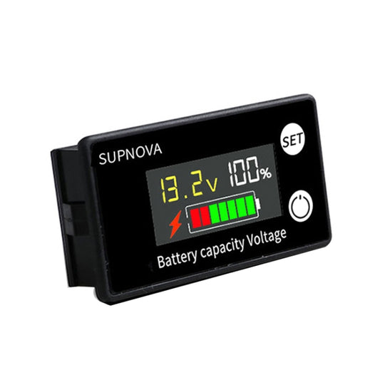 SUPNOVA LCD Color Screen DC Voltmeter Lithium Storage Battery Meter, Style: Alarm + Temperature Type - Battery & Resistance Tester by SUPNOVA | Online Shopping UK | buy2fix
