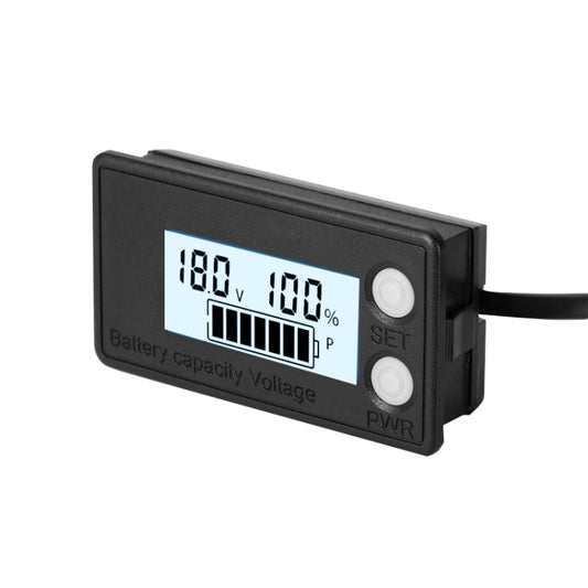 Waterproof LCD Two-wire Lead-acid Lithium Battery Digital Display Voltage Meter 8-100V (White) - Battery & Resistance Tester by buy2fix | Online Shopping UK | buy2fix