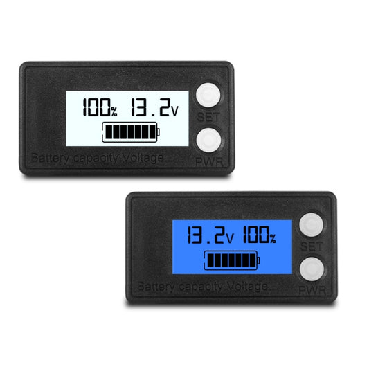 Waterproof LCD Two-wire Lead-acid Lithium Battery Digital Display Voltage Meter 8-72V (Blue) - Battery & Resistance Tester by buy2fix | Online Shopping UK | buy2fix