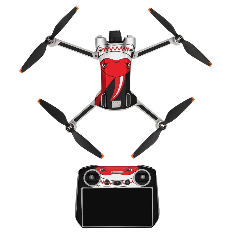 Sunnylife Drone+Remote Control Protective Sticker For DJI Mini 3 Pro RC Version(Shark Red) - Stickers by Sunnylife | Online Shopping UK | buy2fix