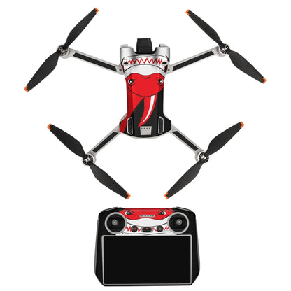 Sunnylife Drone+Remote Control Protective Sticker For DJI Mini 3 Pro RC Version(Shark Red) - Stickers by Sunnylife | Online Shopping UK | buy2fix