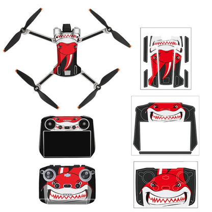 Sunnylife Drone+Remote Control Protective Sticker For DJI Mini 3 Pro RC Version(Shark Red) - Stickers by Sunnylife | Online Shopping UK | buy2fix