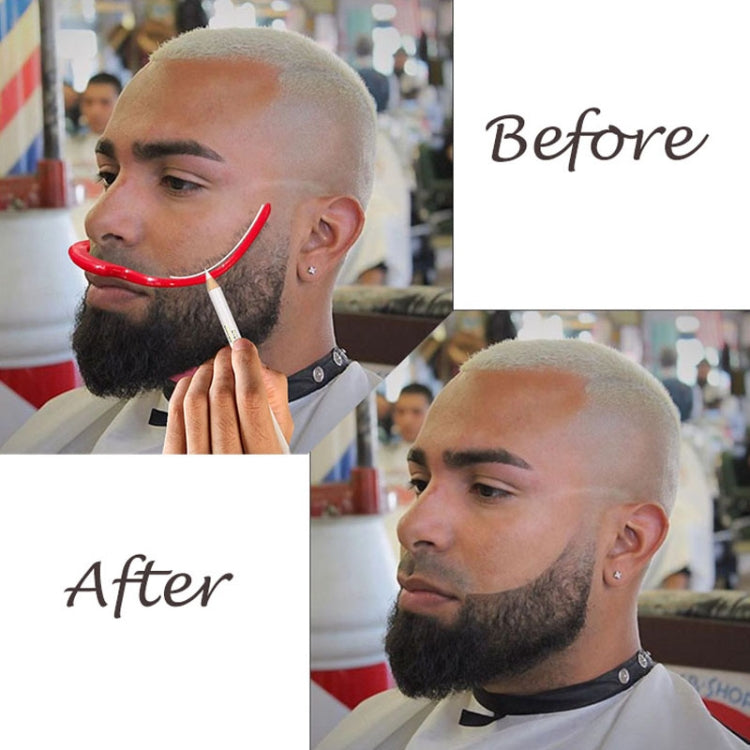 4 PCS Beard Styling Ruler Shaving Tools(Red) - Hair Trimmer by buy2fix | Online Shopping UK | buy2fix