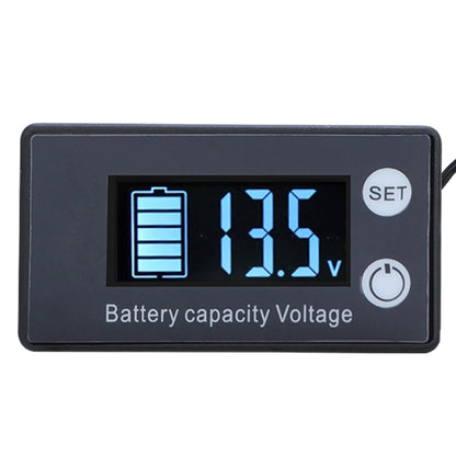 Two-Line Digital Display DC Voltmeter Lead-Acid Lithium Battery Charge Meter, Color: White - Current & Voltage Tester by buy2fix | Online Shopping UK | buy2fix