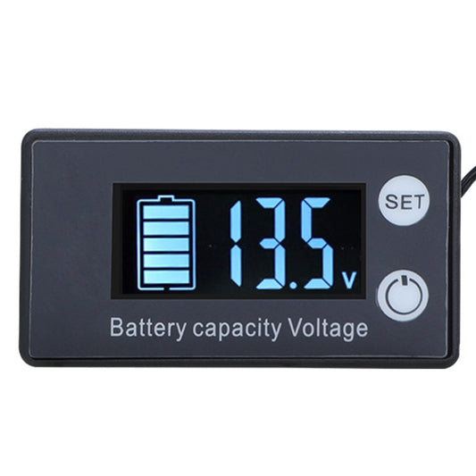 Two-Line Digital Display DC Voltmeter Lead-Acid Lithium Battery Charge Meter, Color: White - Current & Voltage Tester by buy2fix | Online Shopping UK | buy2fix
