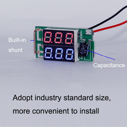 Dual-Display Voltage Current Meter Digital DC Voltage Meter, Specification: 10A (Red) - Current & Voltage Tester by buy2fix | Online Shopping UK | buy2fix