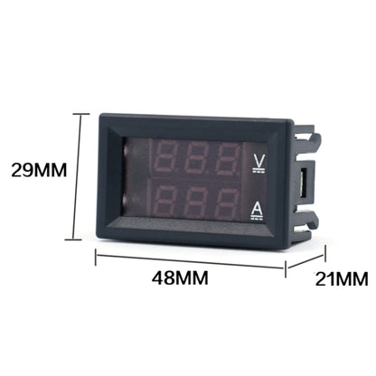 Dual-Display Voltage Current Meter Digital DC Voltage Meter, Specification: 50A (Red) - Current & Voltage Tester by buy2fix | Online Shopping UK | buy2fix