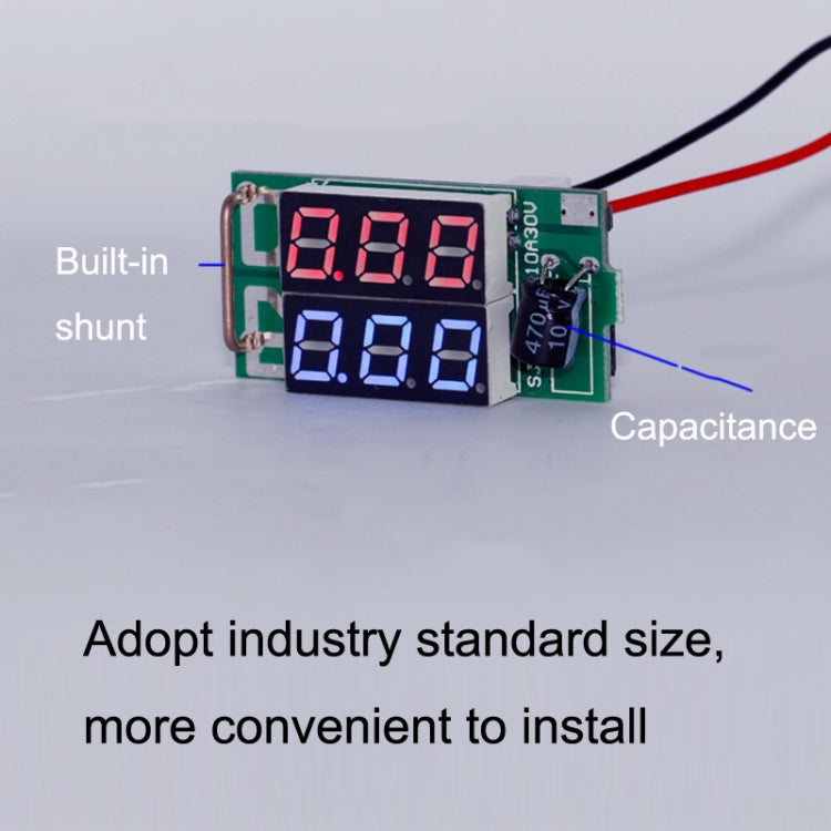Dual-Display Voltage Current Meter Digital DC Voltage Meter, Specification: 50A (Red) - Current & Voltage Tester by buy2fix | Online Shopping UK | buy2fix