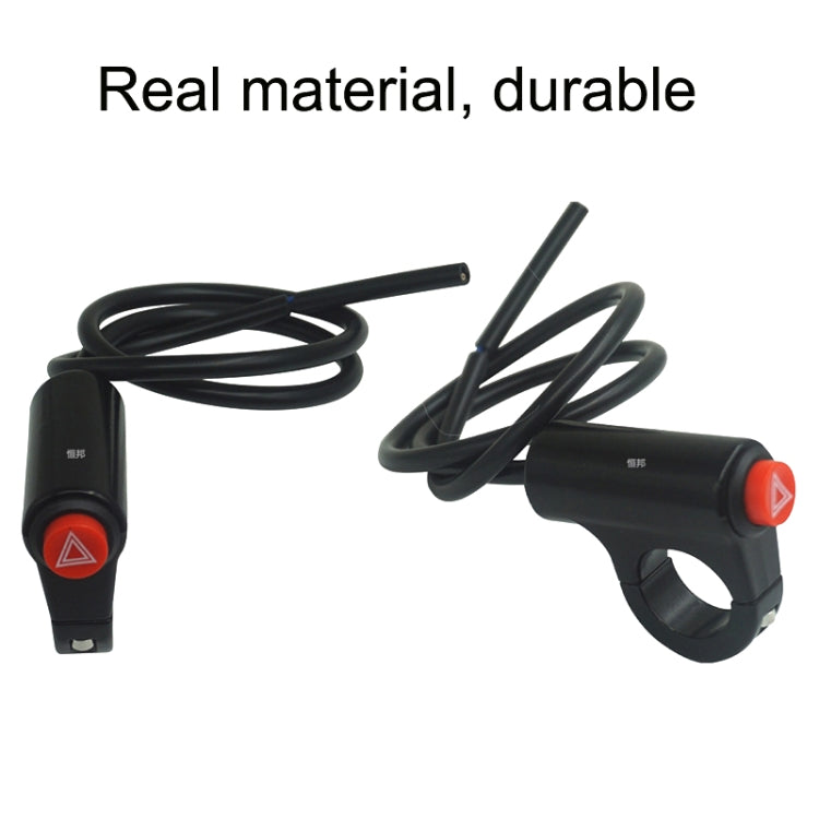 2PCS KG-037E Motorcycle Double Flash Warning Switch Retrofit Accessories - Signal Lights by buy2fix | Online Shopping UK | buy2fix