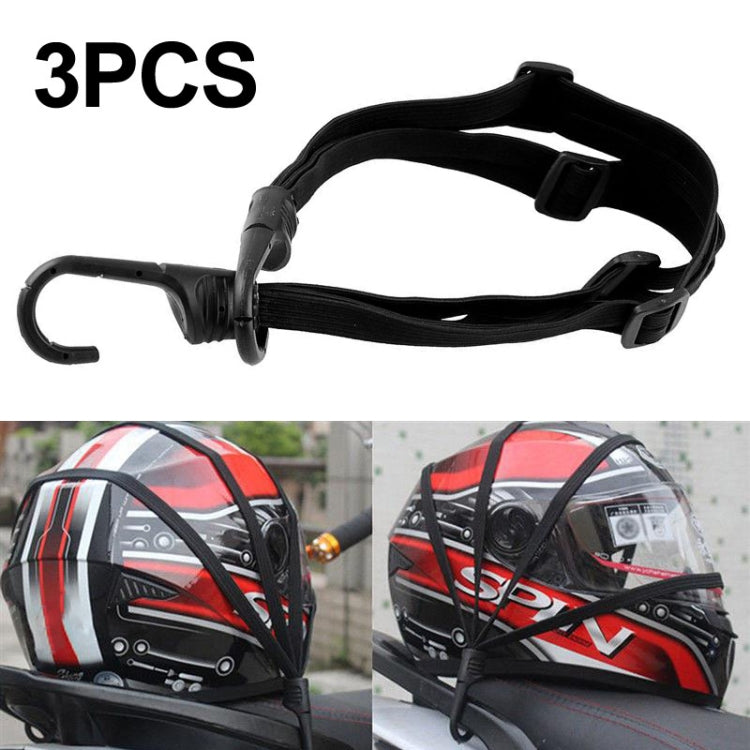 3 PCS Motorcycle Helmet Luggage Strap Universal Elastic Band Fuel Tank Net Rope - Others by buy2fix | Online Shopping UK | buy2fix