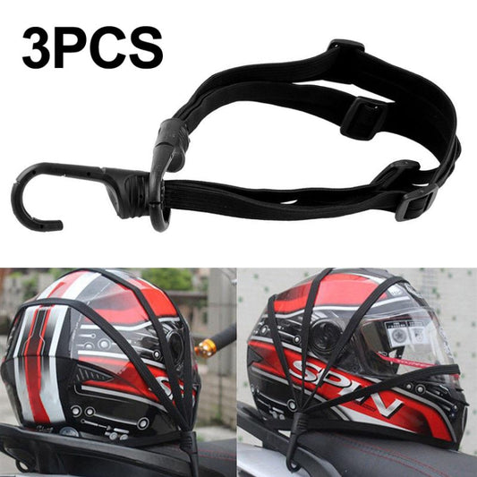 3 PCS Motorcycle Helmet Luggage Strap Universal Elastic Band Fuel Tank Net Rope - Others by buy2fix | Online Shopping UK | buy2fix