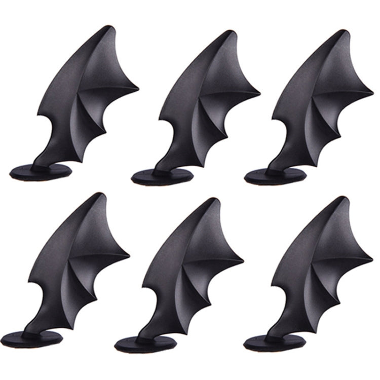 2pcs /Pair Motorcycle Helmet Devil Sucker Decoration, Style: Wing (Black) - Ornamental Parts by buy2fix | Online Shopping UK | buy2fix