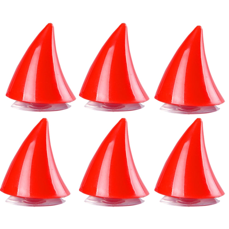 2pcs /Pair Motorcycle Helmet Devil Sucker Decoration, Style: Small Horns (Red) - Ornamental Parts by buy2fix | Online Shopping UK | buy2fix