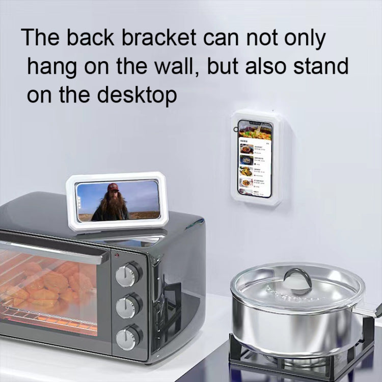 Retractable Rotating Bathroom Waterproof Mobile Phone Box Wall Mount Mobile Phone Holder(Black) - Shower & Wall Mounts by buy2fix | Online Shopping UK | buy2fix
