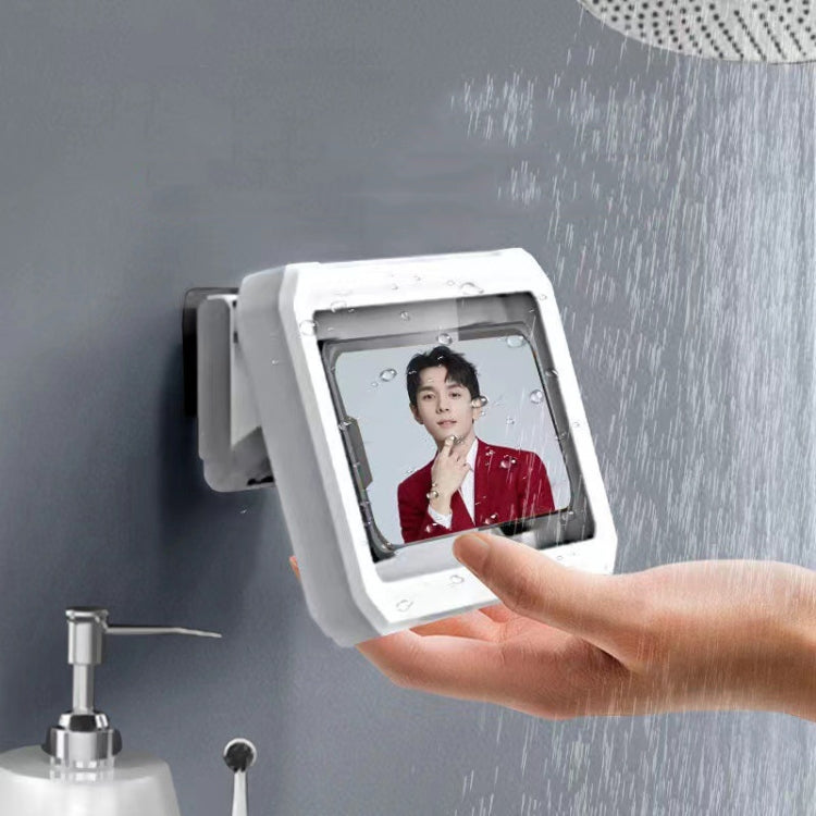 Retractable Rotating Bathroom Waterproof Mobile Phone Box Wall Mount Mobile Phone Holder(Black) - Shower & Wall Mounts by buy2fix | Online Shopping UK | buy2fix