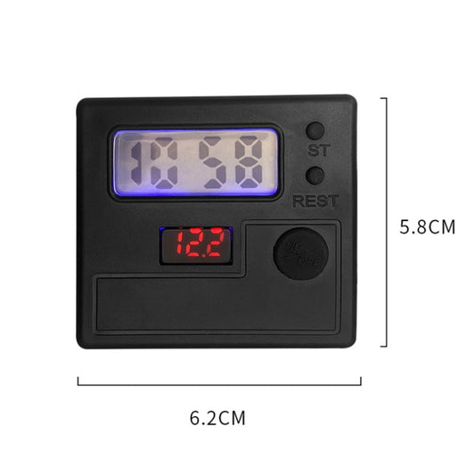 Motorcycle Clock Digital Display Dual USB Phone Charger Waterproof 5V 3A Fast Charge(Black) - Battery Charger by buy2fix | Online Shopping UK | buy2fix
